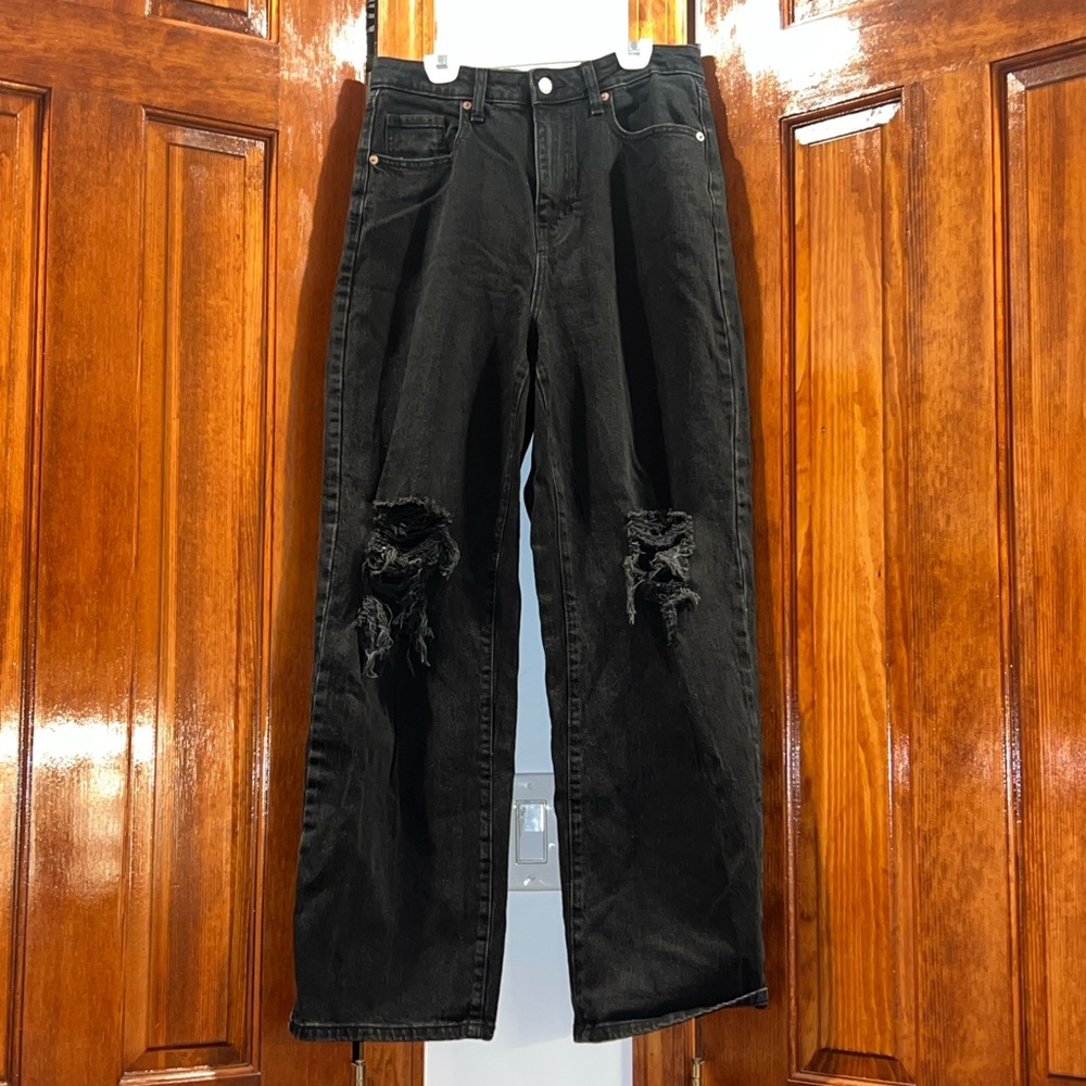 Wild Fable Black Boyfriend Jeans Distressed Relaxed Fit